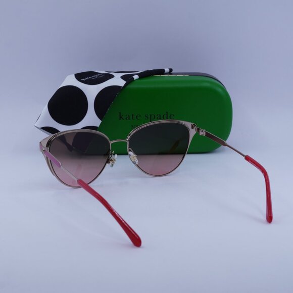 Kate Spade IANNA/G/S 0000 M2 Cat Eye Sunglasses – Rose Gold/Red/Pink - Picture 6 of 10